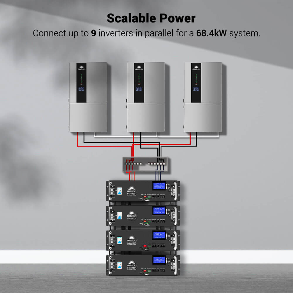 SunGoldPower 7.6KW/ 11.4KW Hybrid Inverter 48V Split Phase SGN11.4KHB-48/ SGN7.6K1HB-48