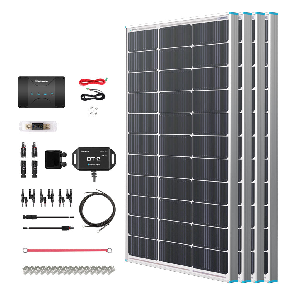 Renogy | Customizable RV Solar Kit 400W 12V | DC-DC Battery Charger with MPPT | RKIT400RB-D50D4