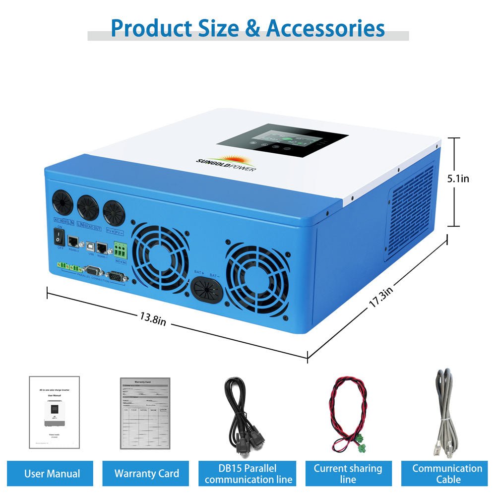SunGoldPower 5000W 48V Solar Charger Inverter