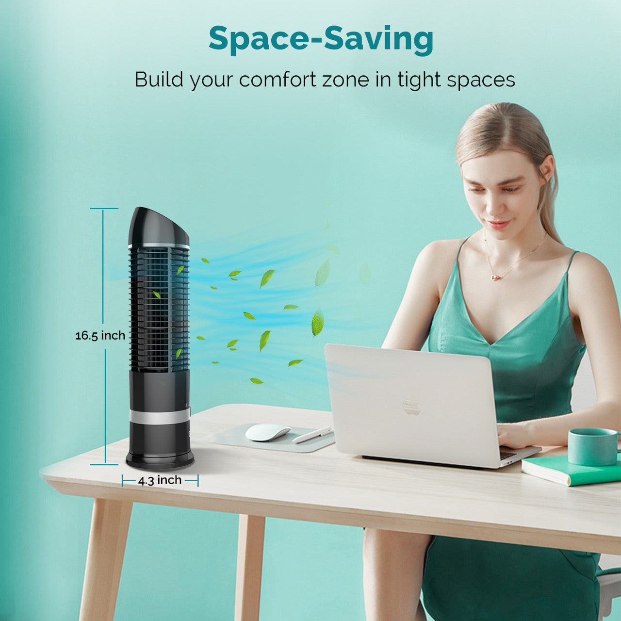 Renogy | DR.PREPARE 16in Oscillating Tower Fan | DDF-0BKDF3-US