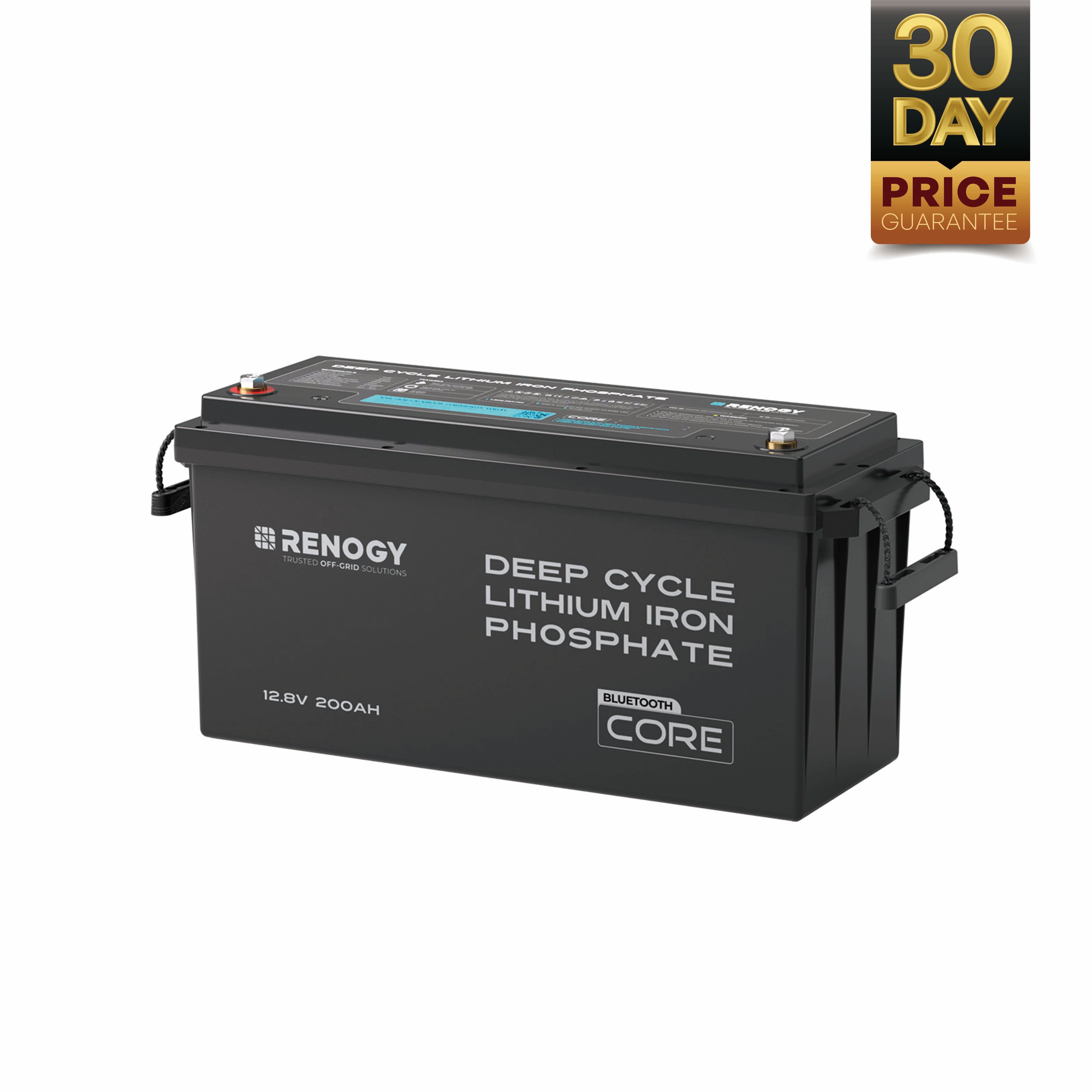 Renogy | Core - 12V 200Ah Lithium Iron Phosphate Battery w/ Bluetooth | RBT12200LFP-B-S-US