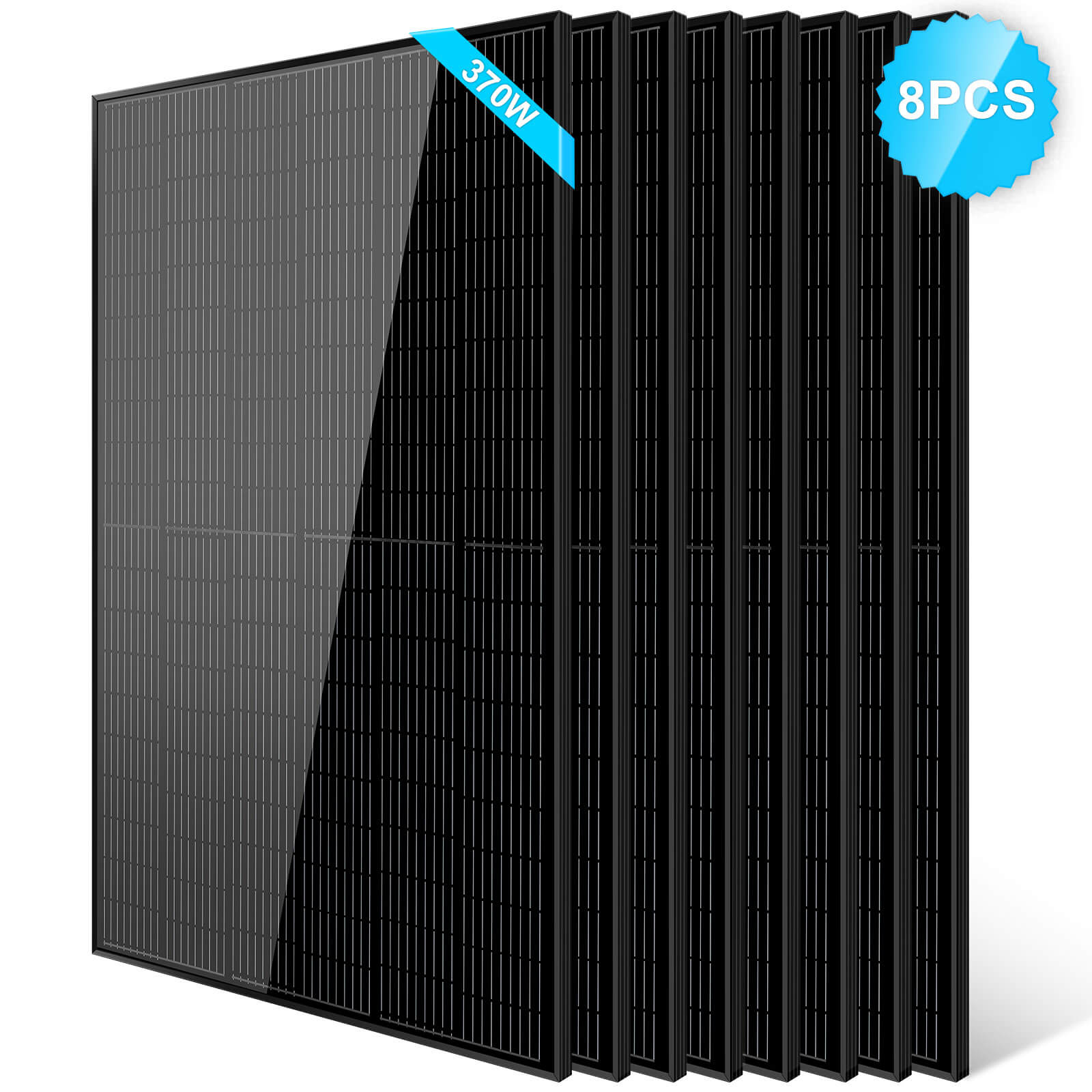 SunGoldPower 370W Mono Black PERC Solar Panel UL 61730