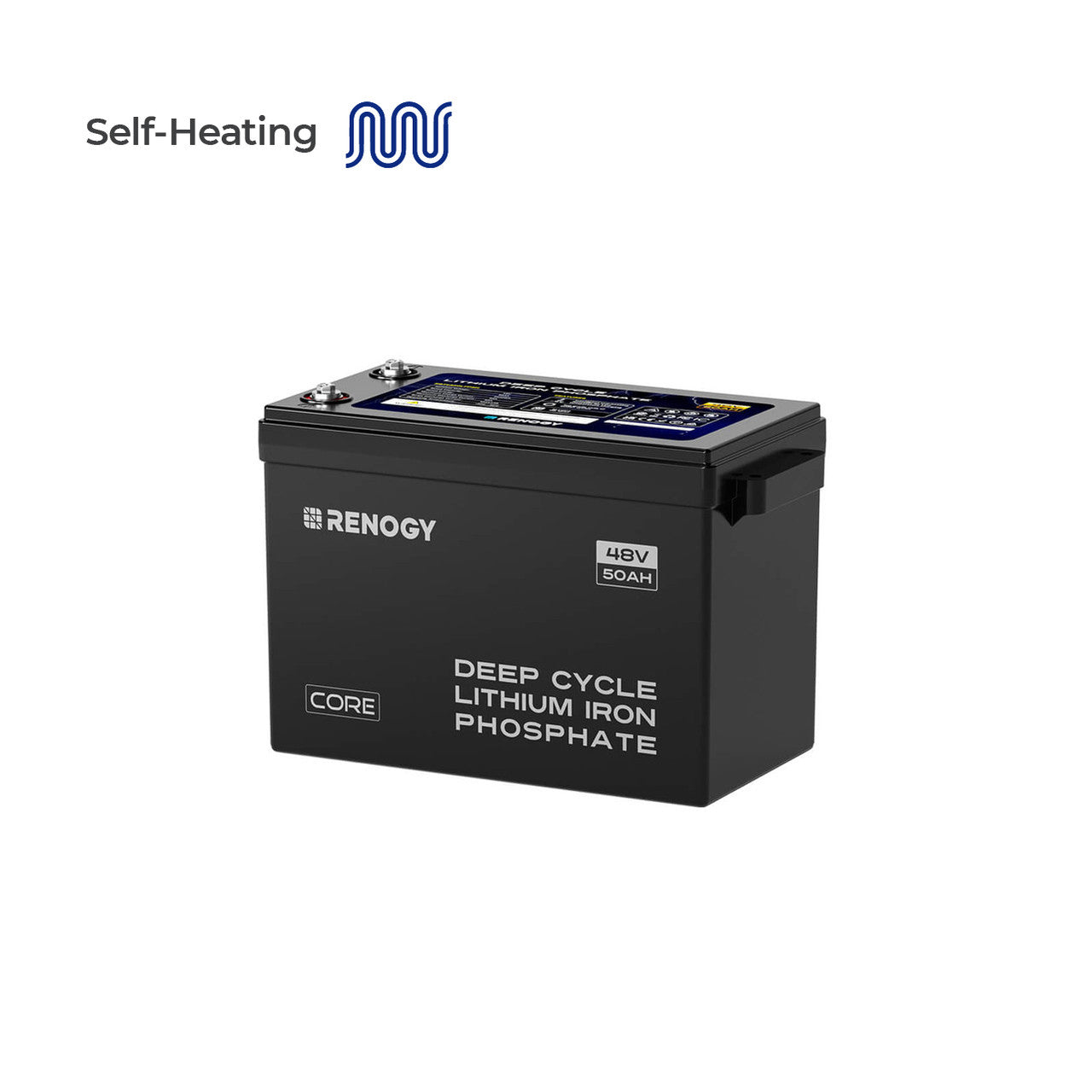 Renogy | Core - 48V 50Ah Smart Lithium Iron Phosphate Battery w/Self-heating | RBT4850LFPSH-US