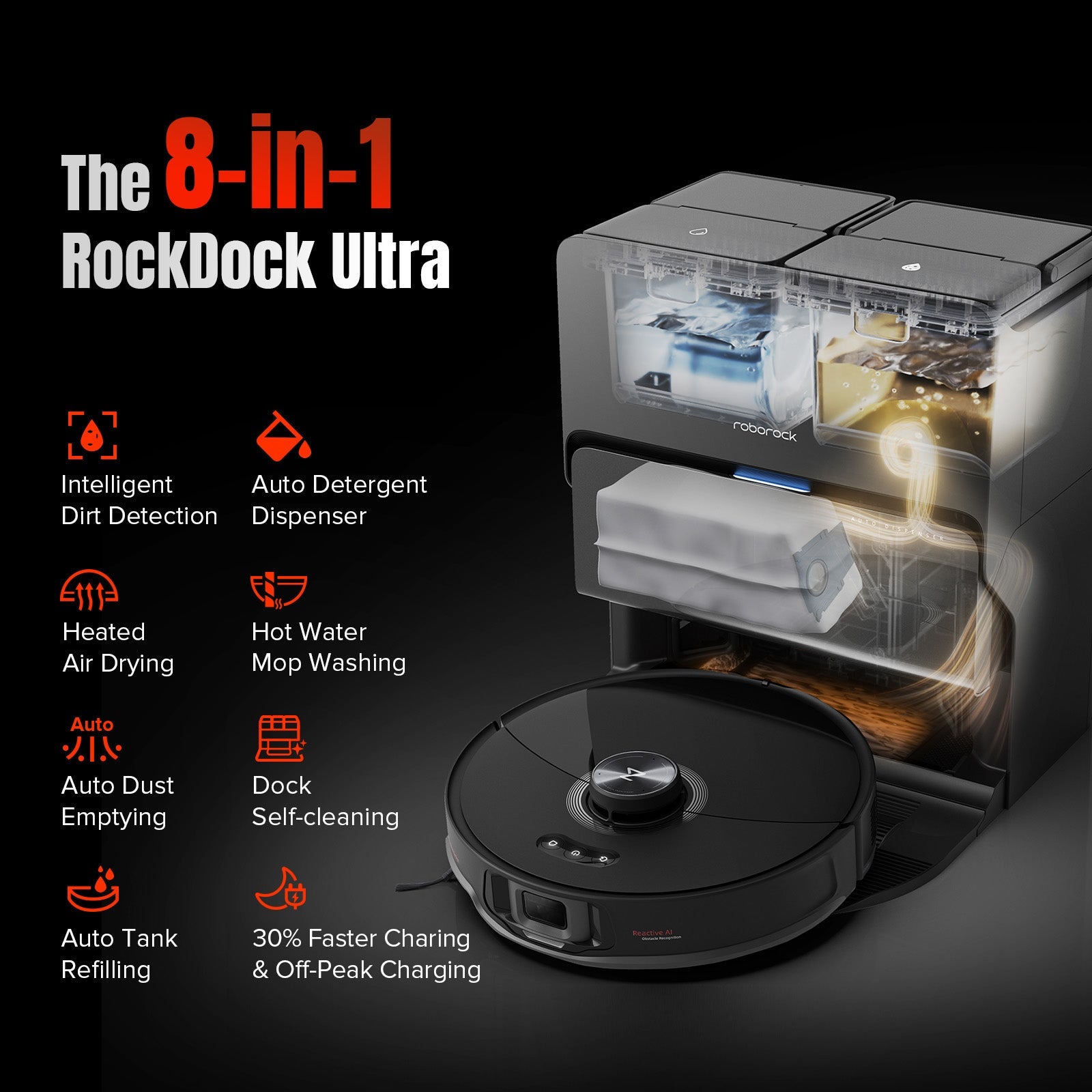 Roborock S8 MaxV Ultra with 8-in-1 RockDock® Ultra