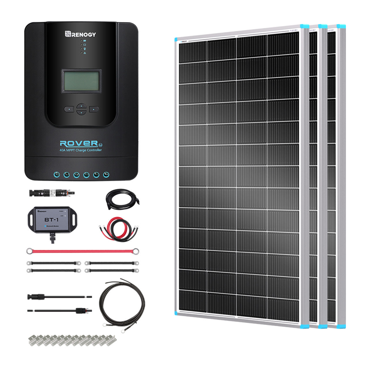 Renogy | Essential Off-Grid Solar Kit 600W 12V | Optional 1.2kWh LiFePO4 Battery | RKIT600PB-R60D3