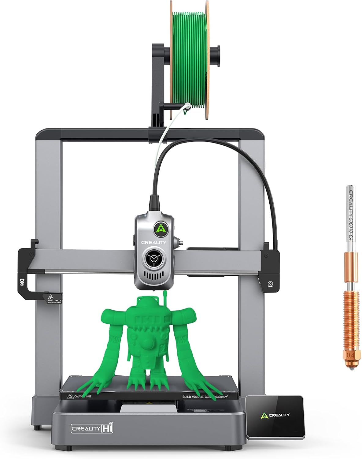 Creality HI 3D Printer, 500mm/s Hyper-Speed, Auto RFID Filament Detection, All-Metal Frame, 260x260x300mm Build Volume