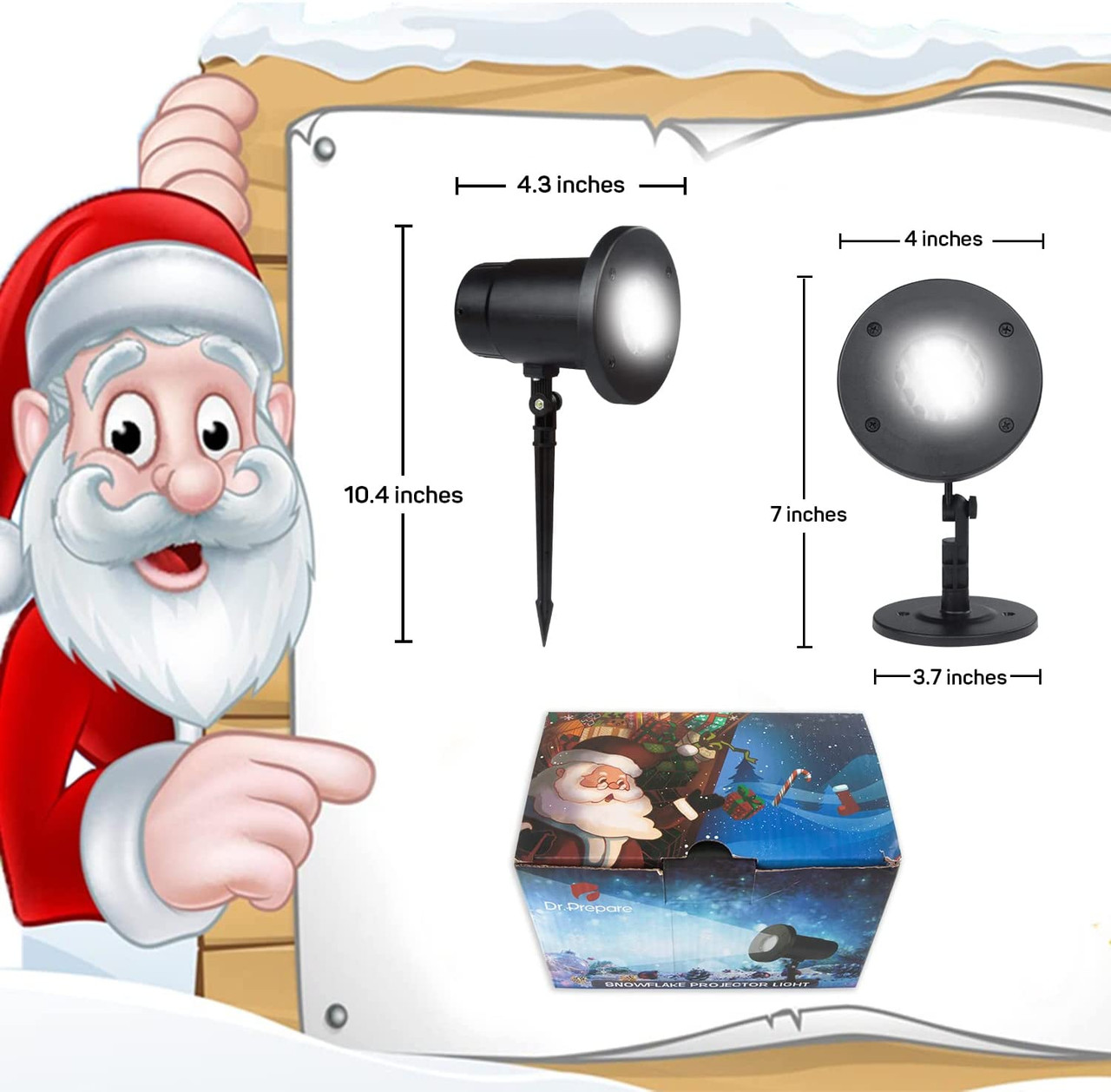 Renogy | Dr. Prepare Christmas Projector Light with Snow Flakes Patterns | DPL-0CL01-US