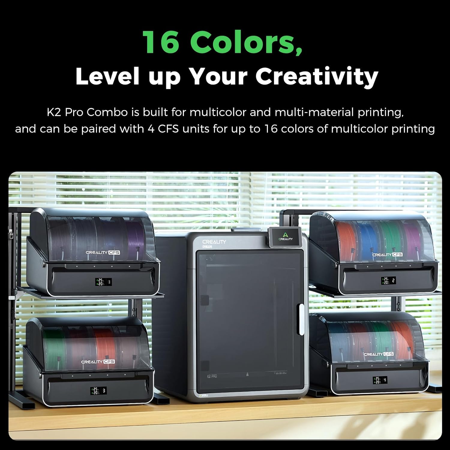 Creality K2 Pro Combo 3D Printers, Multicolor 3D Printer Machine with CFS