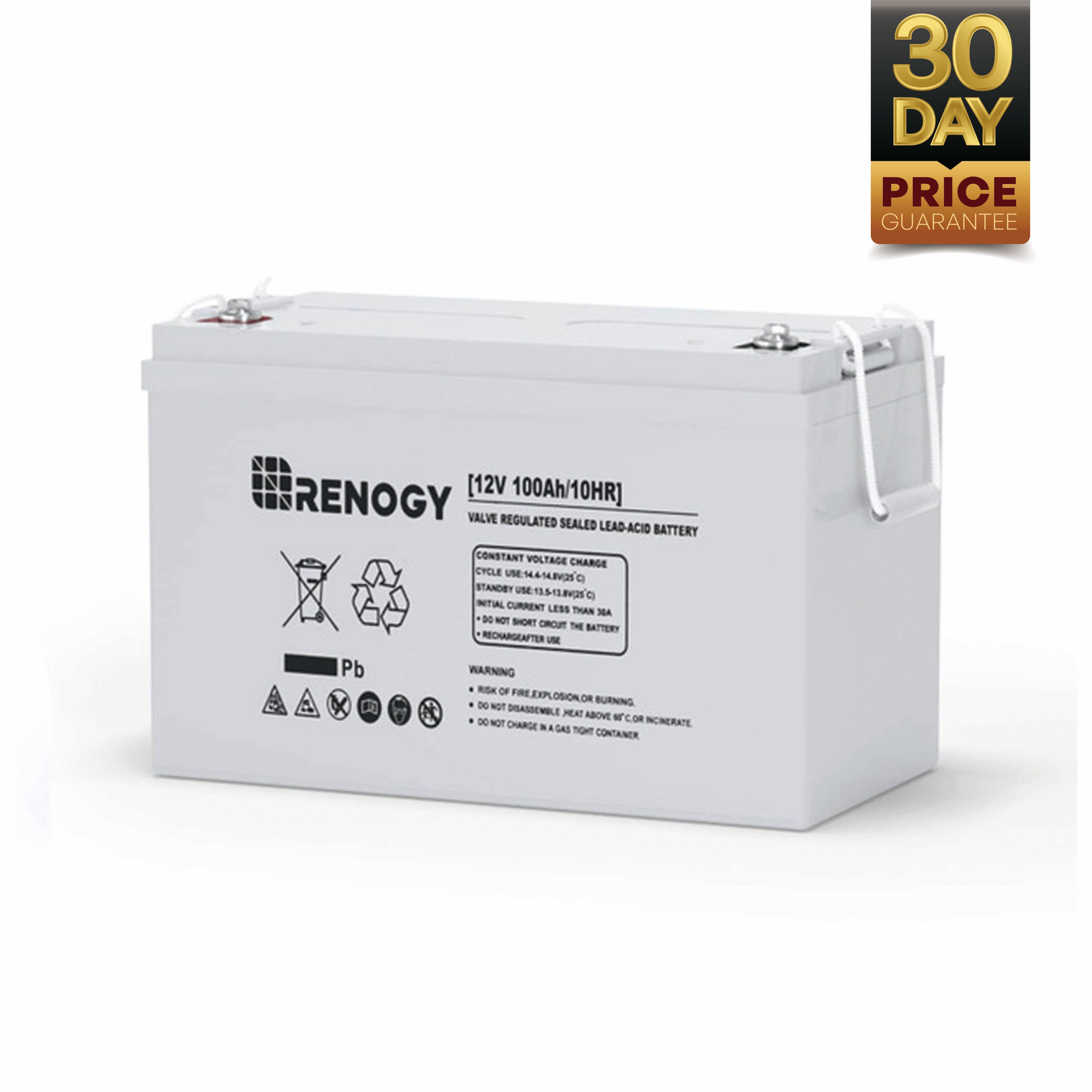 Renogy | Deep Cycle AGM Battery 12 Volt 100Ah | RNG-BATT-AGM12-100-S-US