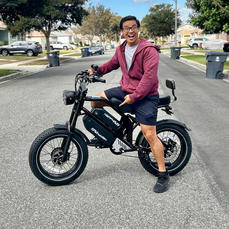 HappyRunSports G70 Pro Dual-Motor Dual-Battery Electric Cargo Bike