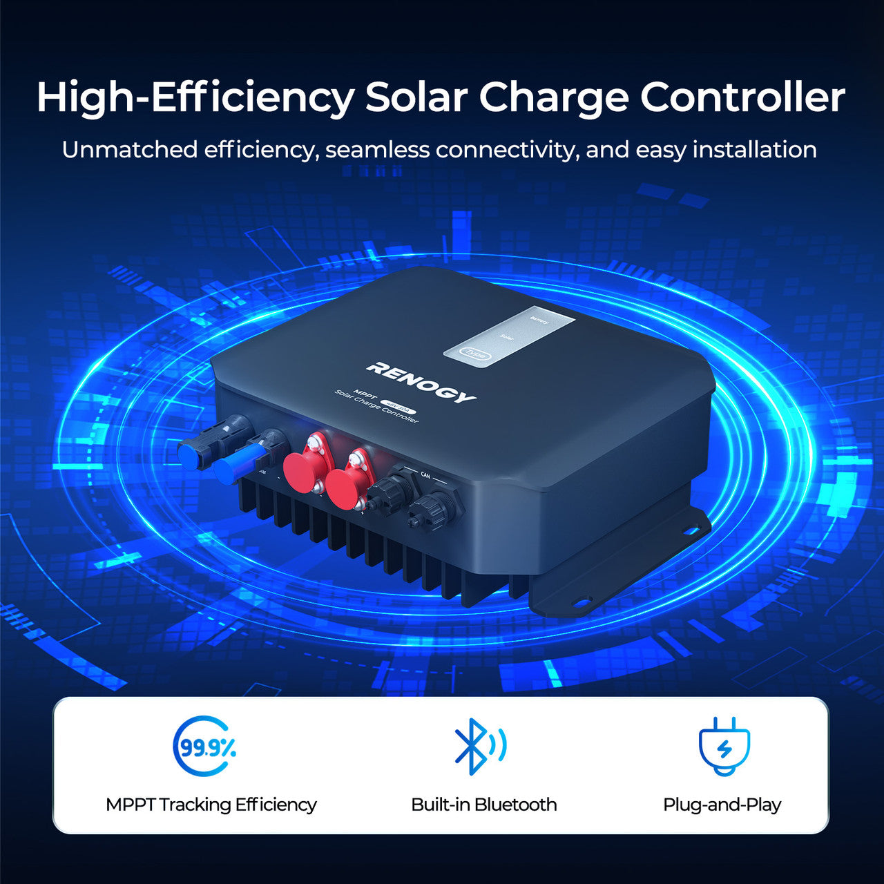 Renogy | REGO 12V/24V/36V/48V 30A MPPT Solar Charge Controller | RCC30REGO-US