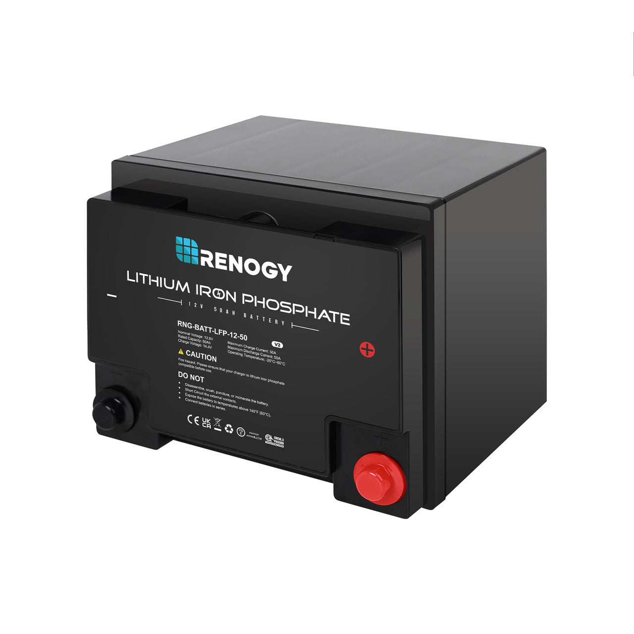 Renogy | Lithium Iron Phosphate Battery 12 Volt 50 Ah | RNG-BATT-LFP-12-50-US
