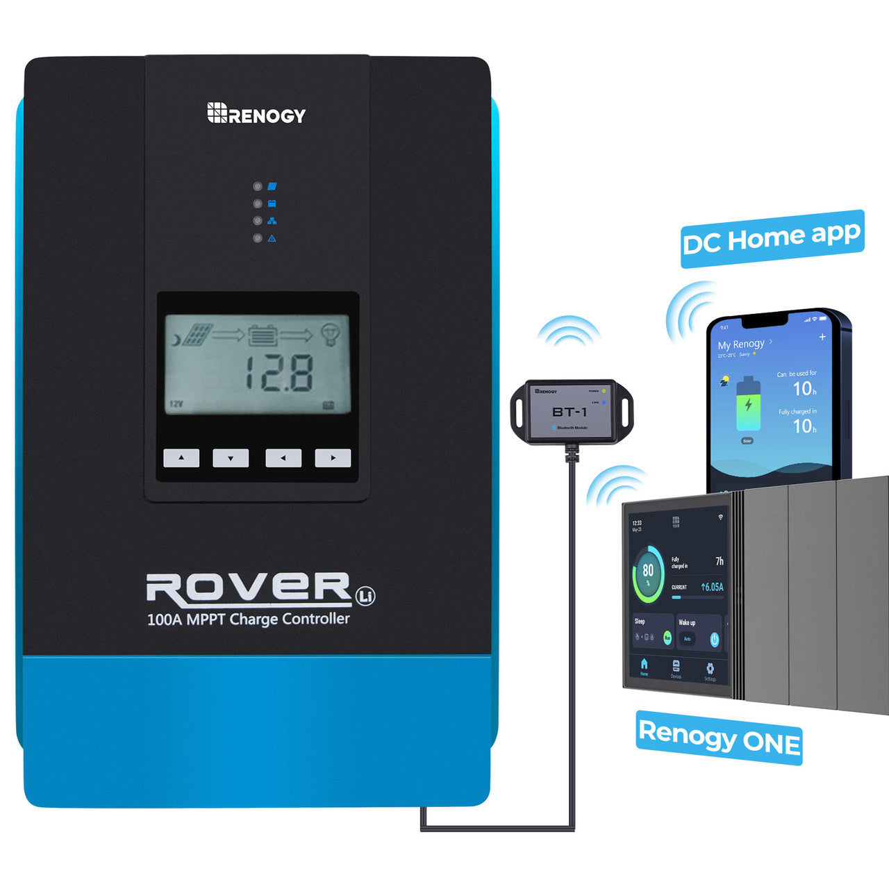 Renogy | Rover 100 Amp MPPT Solar Charge Controller | RNG-CTRL-RVR100-US