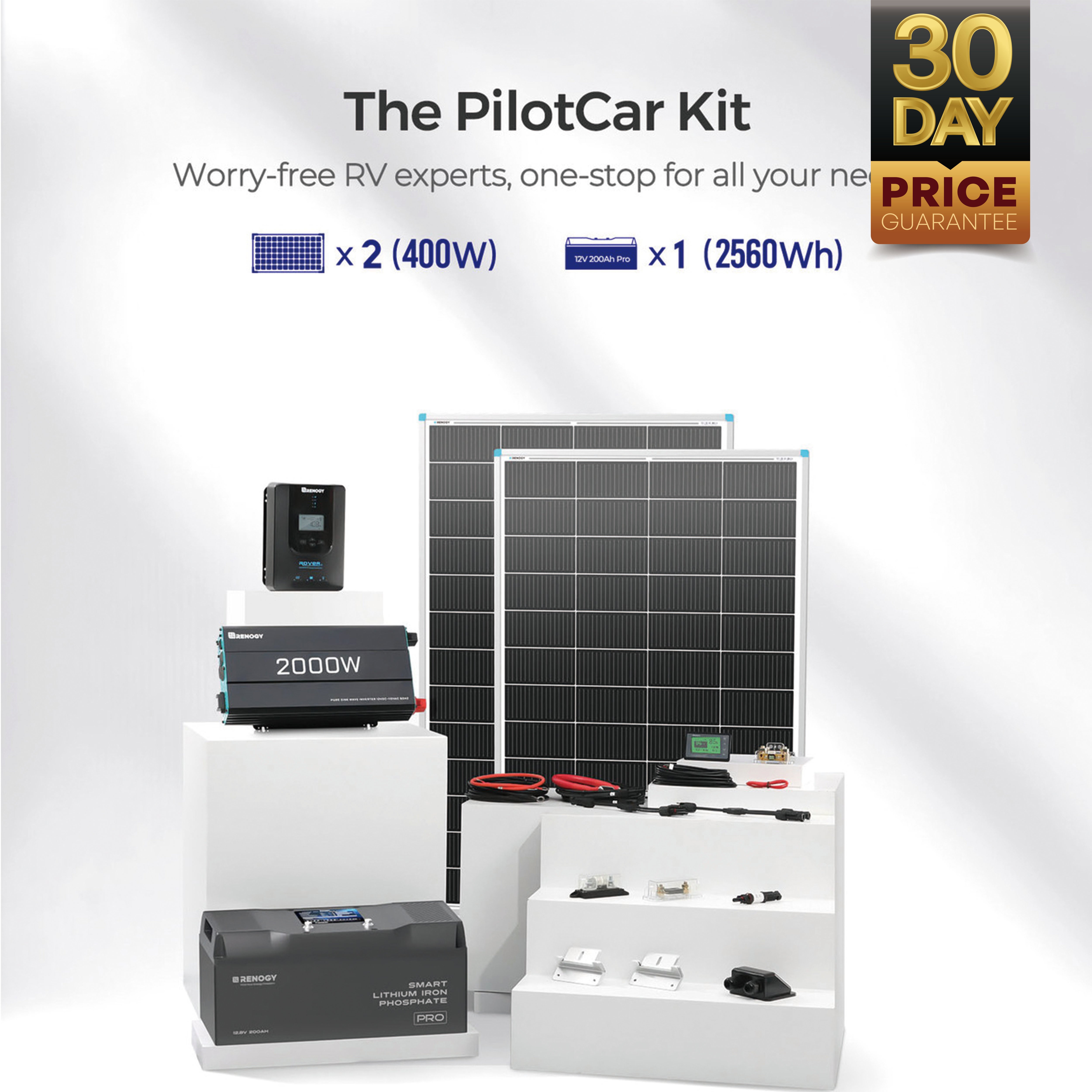 Renogy | RV Solution (2.56kWh | 5.12kWh | 7.68kWh) | RNG-RV-2KWH-PRO-US