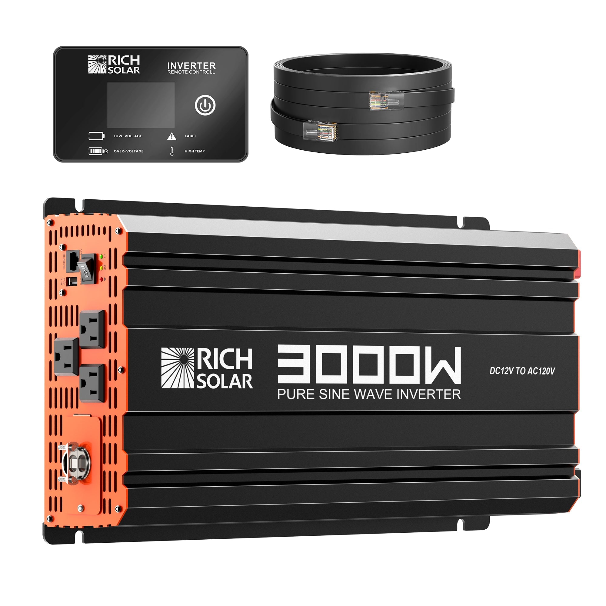 Rich Solar Pure Sine Wave Inverter 3000W 12V