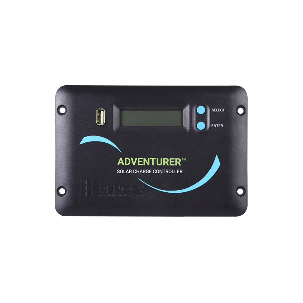Renogy | Adventurer Li- 30A PWM Flush Mount Charge Controller w/ LCD Display | RNG-CTRL-ADV30-LI-US
