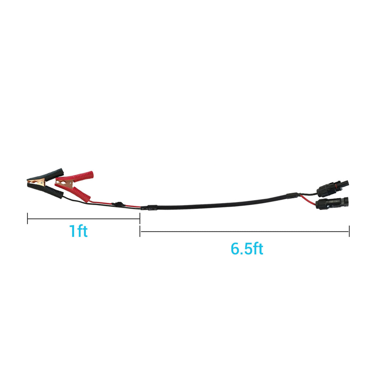 Renogy | SOLAR CONNECTOR TO ALLIGATOR CLIPS 14 AWG CABLE | RNG-TRAYCB-ALGTR-US