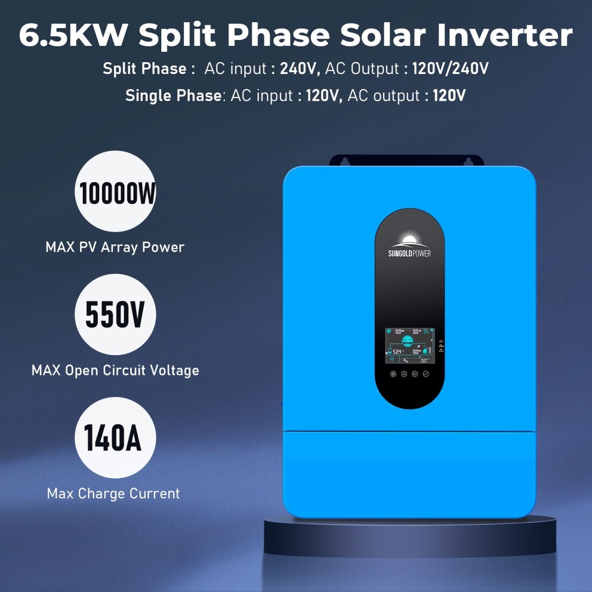 SunGoldPower Off-Grid Solar Kit 13000W 48VDC 120VAC/240V 20.48KWH PowerWall Lithium Battery 12 X 370 Watts Solar Panels SGM-1320M