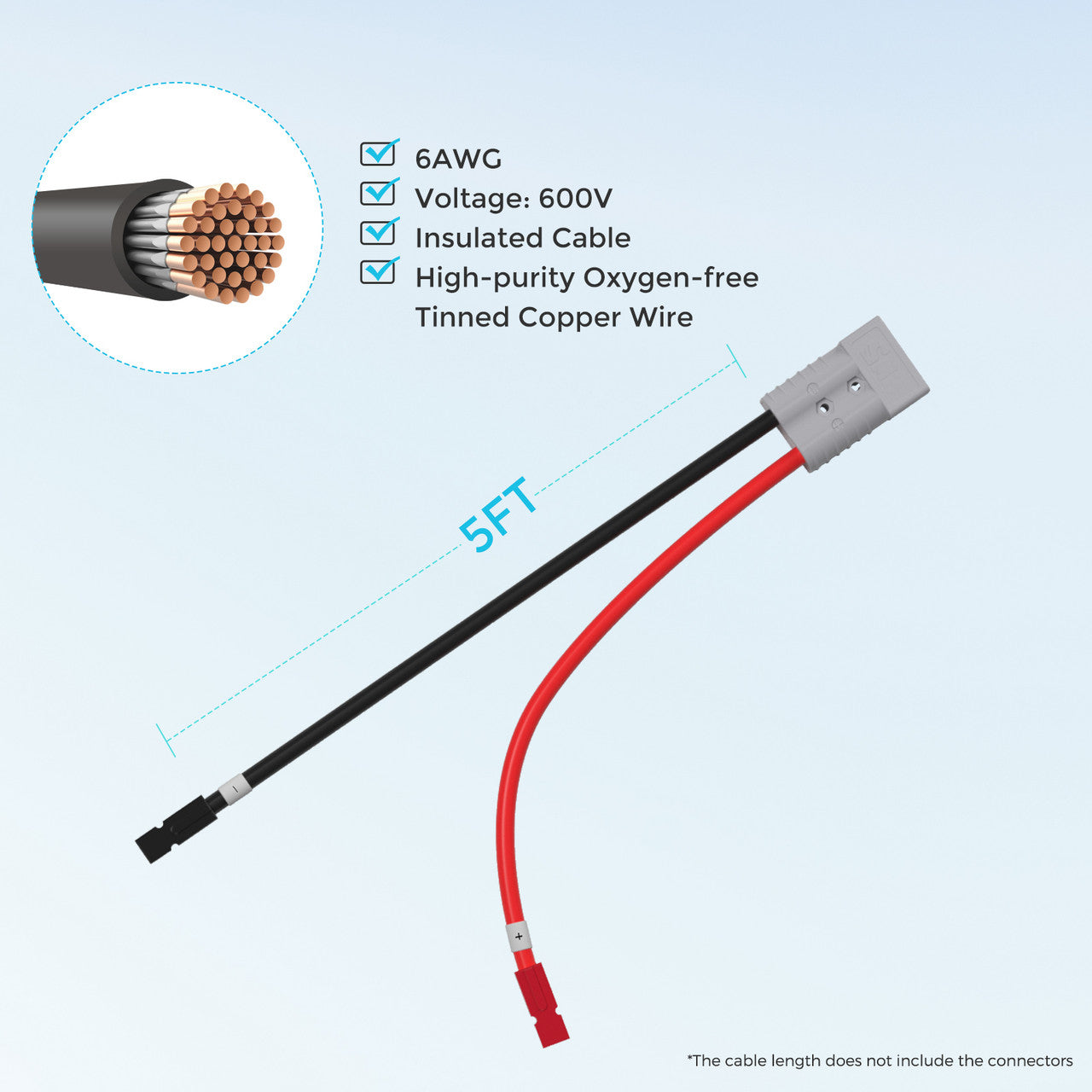 Renogy | 5FT 6AWG Anderson Adapter Cable（Anderson PP75 - Anderson SB120） | RPC0506PS-7512-US