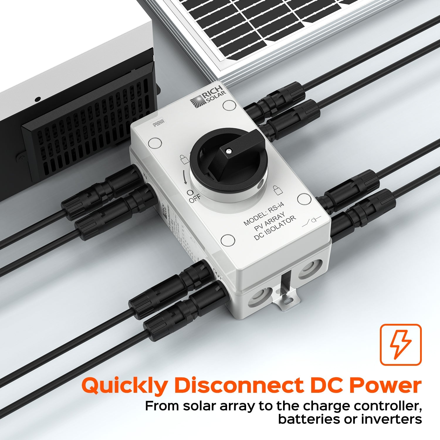 Rich Solar DC Quick Disconnect Switch 1500 Volt 55 Amp RS-i4