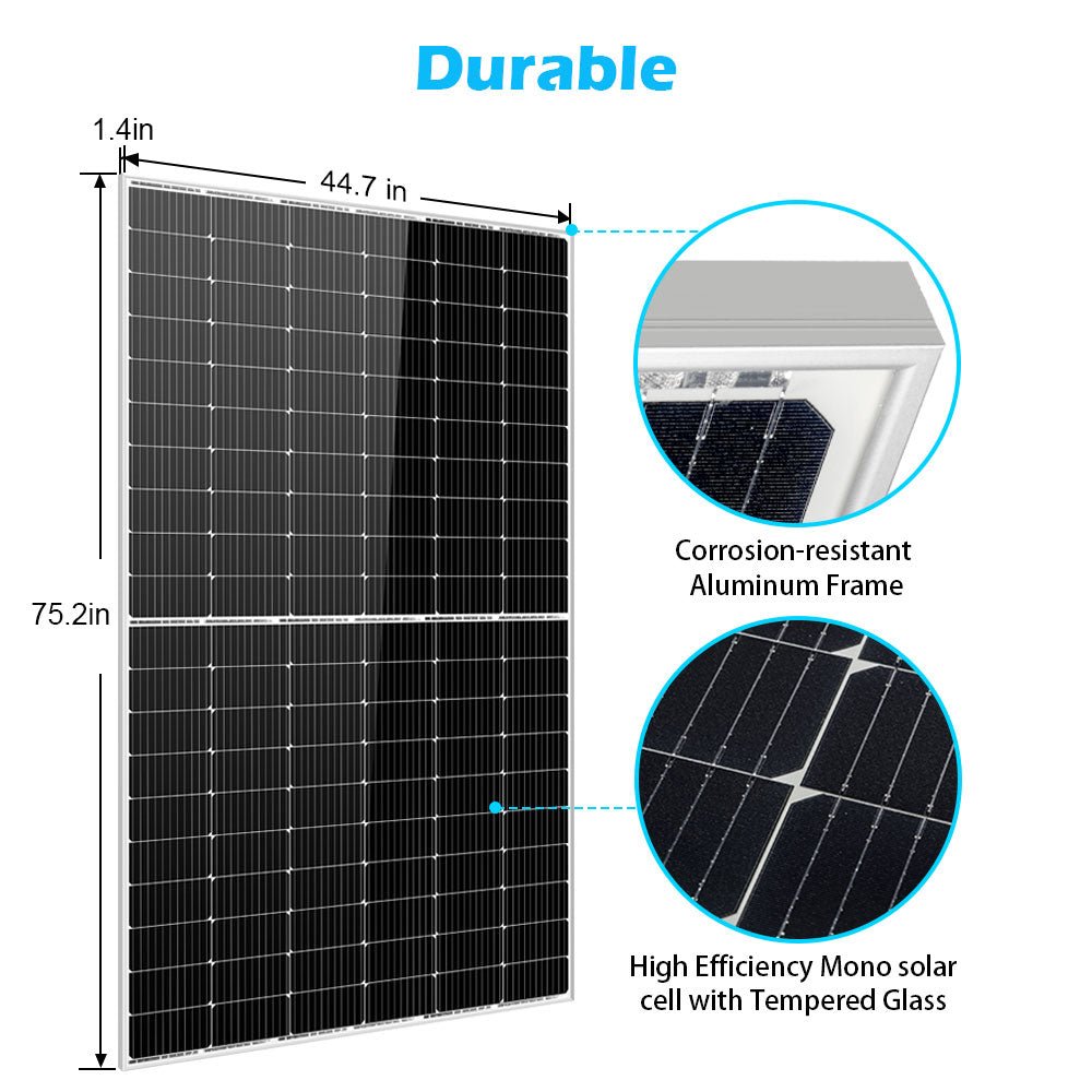 SunGoldPower 370W/ 415W/ 440W/ 500W Mono Black PERC Solar Panel UL 61730 CEC Listed