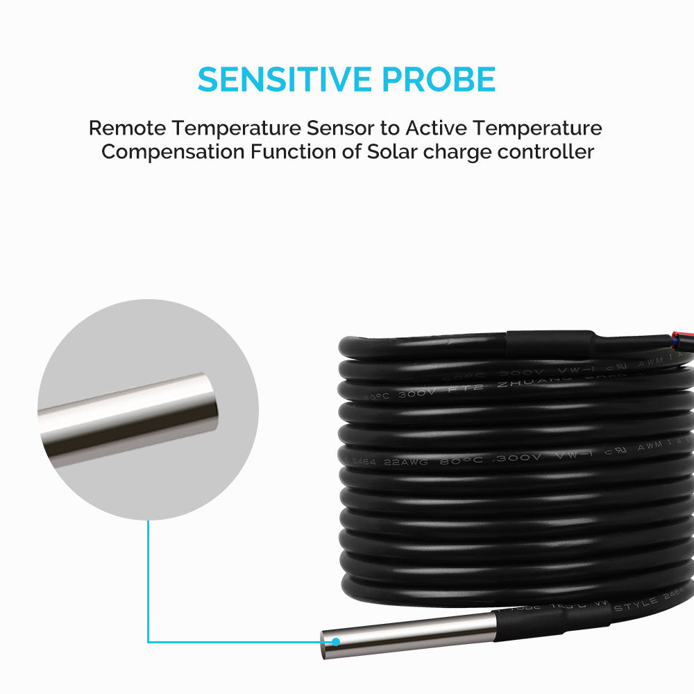 Renogy | Battery Temperature Sensor for Renogy | Solar Charge Controllers | RTSCC-US