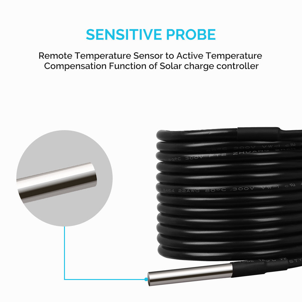 Renogy | Battery Temperature Sensor for Voyager Charge Controllers | RTSVOY-US