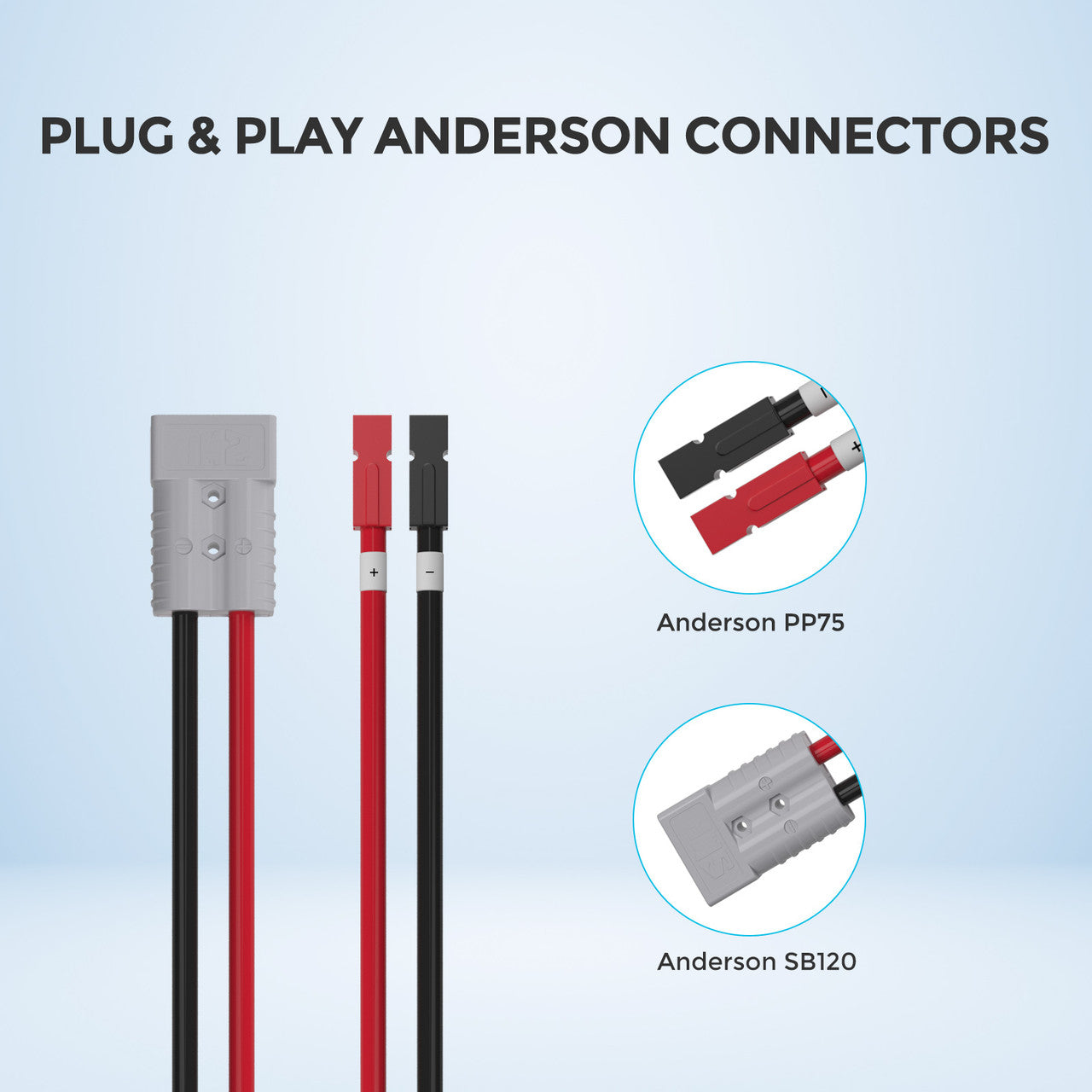 Renogy | 5FT 6AWG Anderson Adapter Cable（Anderson PP75 - Anderson SB120） | RPC0506PS-7512-US