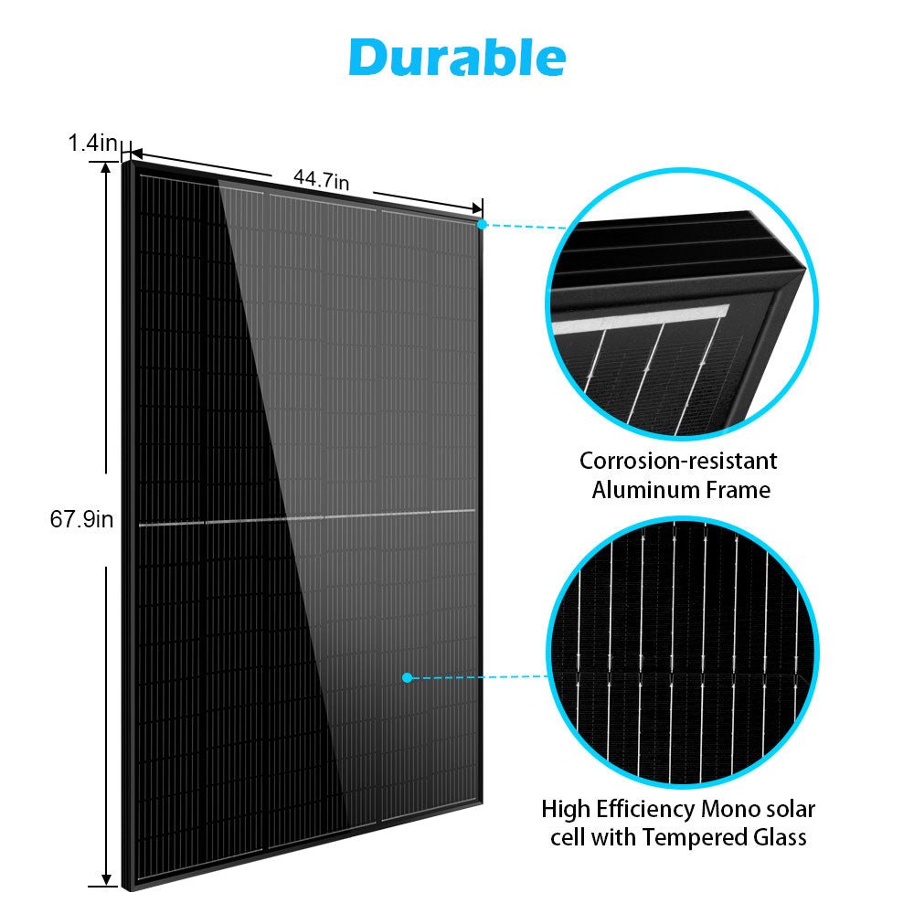 SunGoldPower 415W MONO BLACK PERC SOLAR PANEL FULL PALLET (32 PANELS) UL 61730 CEC Listed