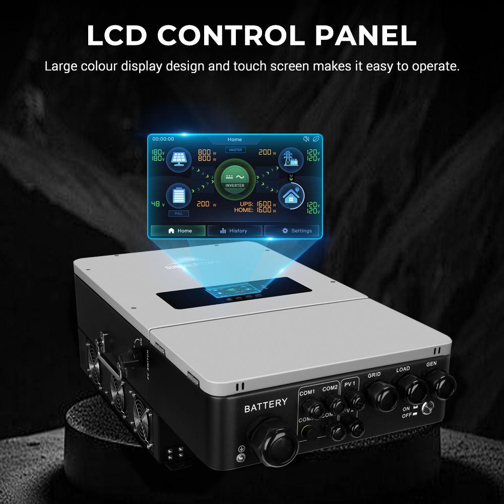 SunGoldPower 10KW Hybrid Inverter 48V Split Phase Grid Feedback Batteryless