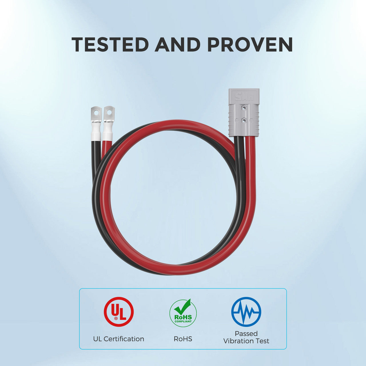 Renogy | 5FT 4/0AWG Anderson Adapter Cable Anderson SB350 - 5/16 in Lugs | RPC0540SR-35-US