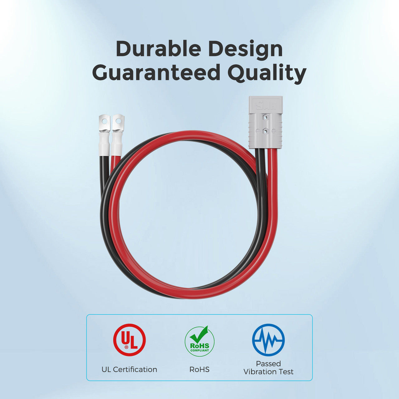 Renogy | 5FT 3/0AWG Anderson Adapter Cable Anderson SB350 - Ring Lug | RPC0530SR-35-US