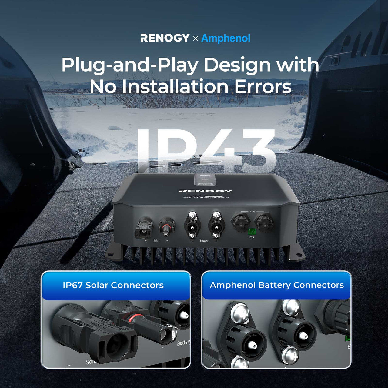 Renogy | REGO 12V/24V/36V/48V 30A MPPT Solar Charge Controller | RCC30REGO-US