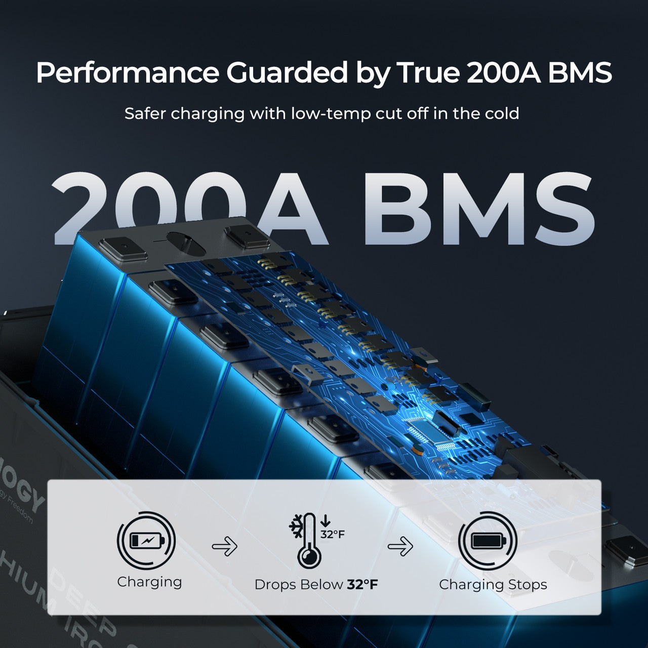 Renogy | 12V 200Ah Deep Cycle Lithium Iron Phosphate Battery Core Series | RBT12200LFP-TS-US