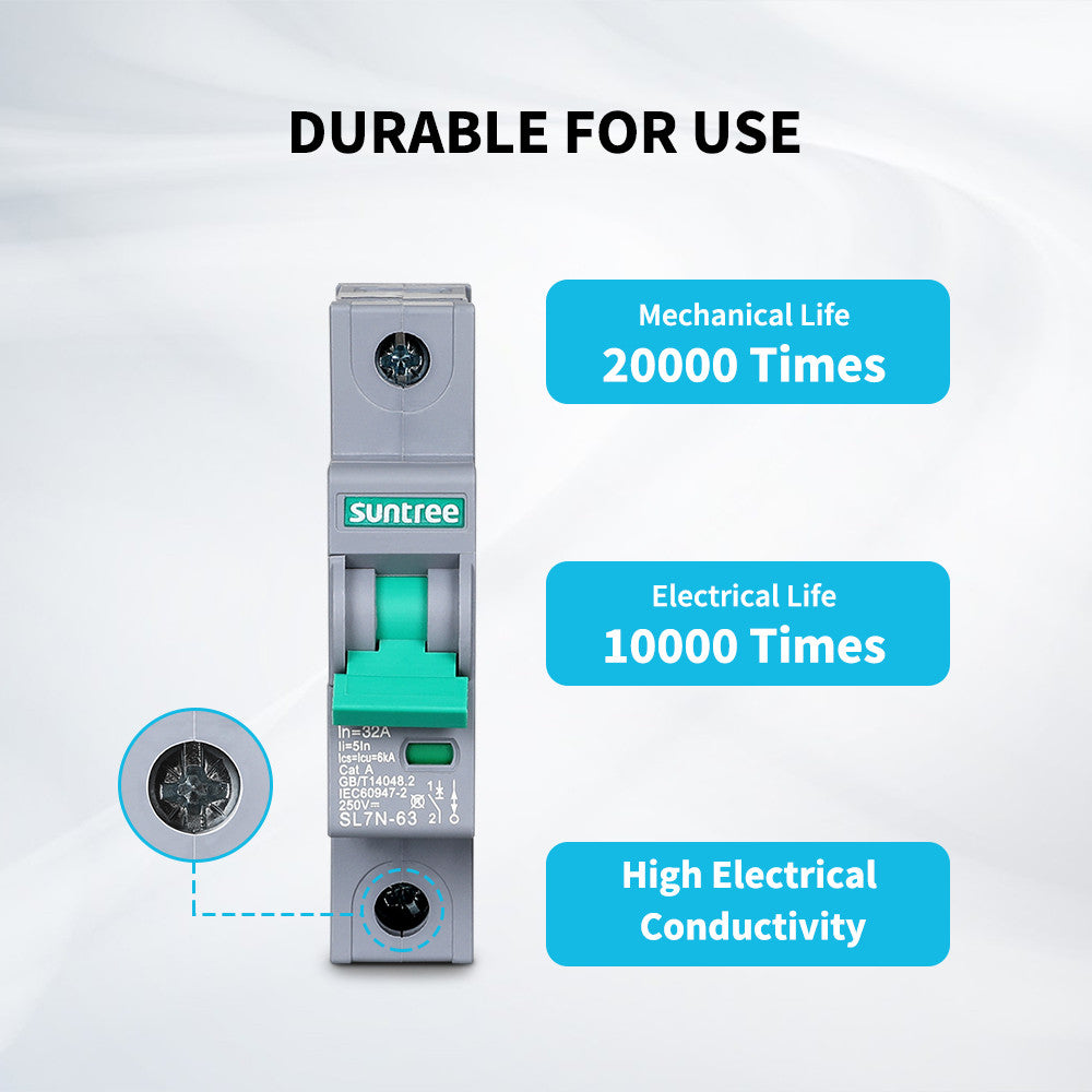 Renogy | 10A/16A/32A/50A/63A 1P DC Miniature Circuit Breaker | SUNDCCB10MN1P-US