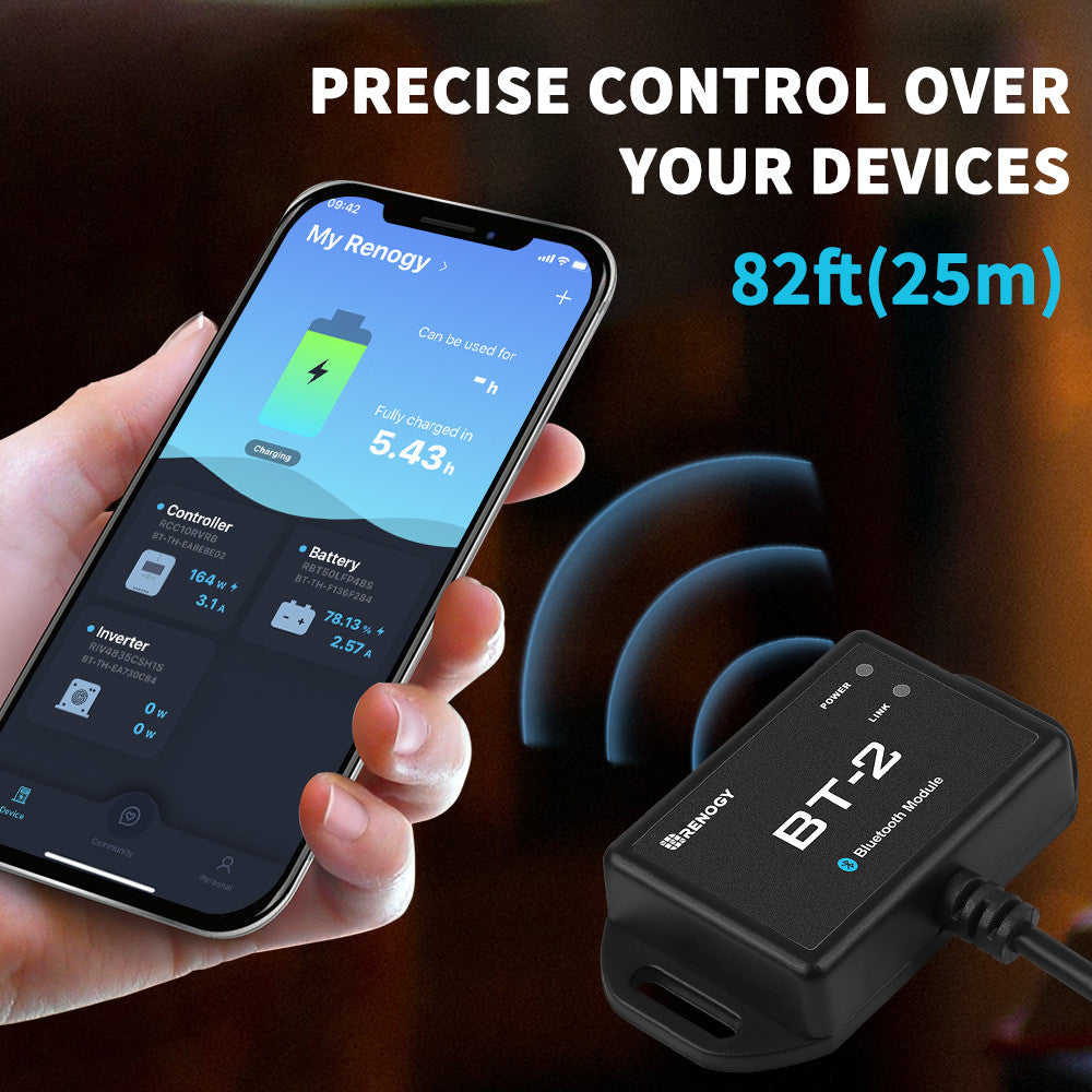 Renogy | BT-2 Bluetooth Module | RCM-BT2-US