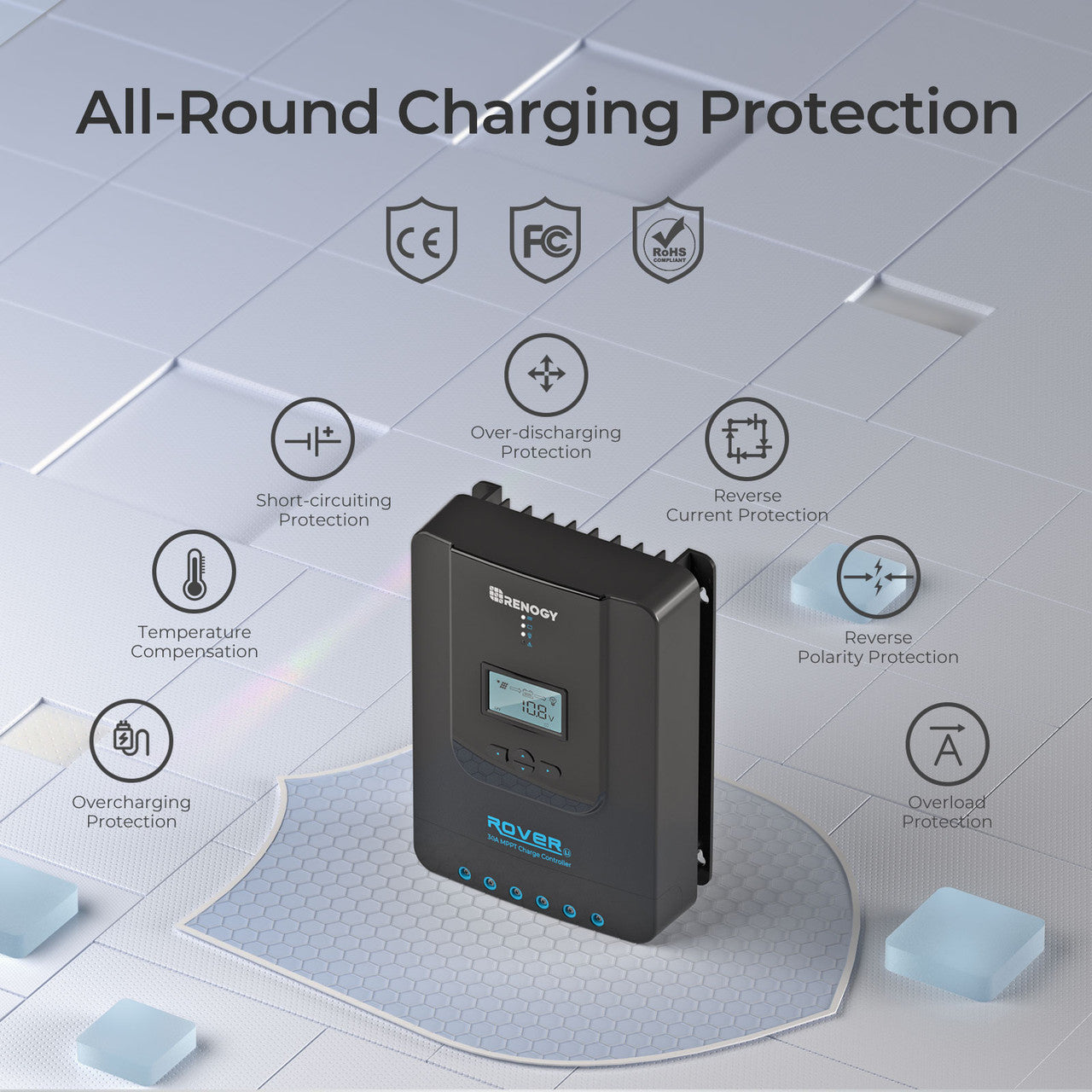Renogy | Rover Li 30 Amp MPPT Solar Charge Controller | RNG-CTRL-RVR30-US