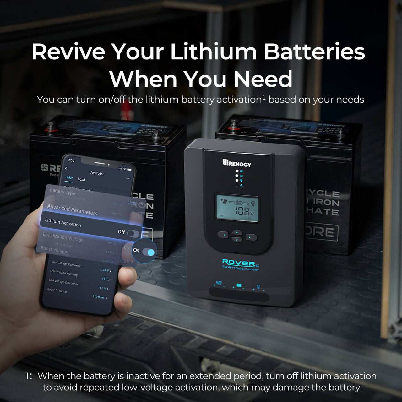 Renogy | Rover Li 30 Amp MPPT Solar Charge Controller | RNG-CTRL-RVR30-US