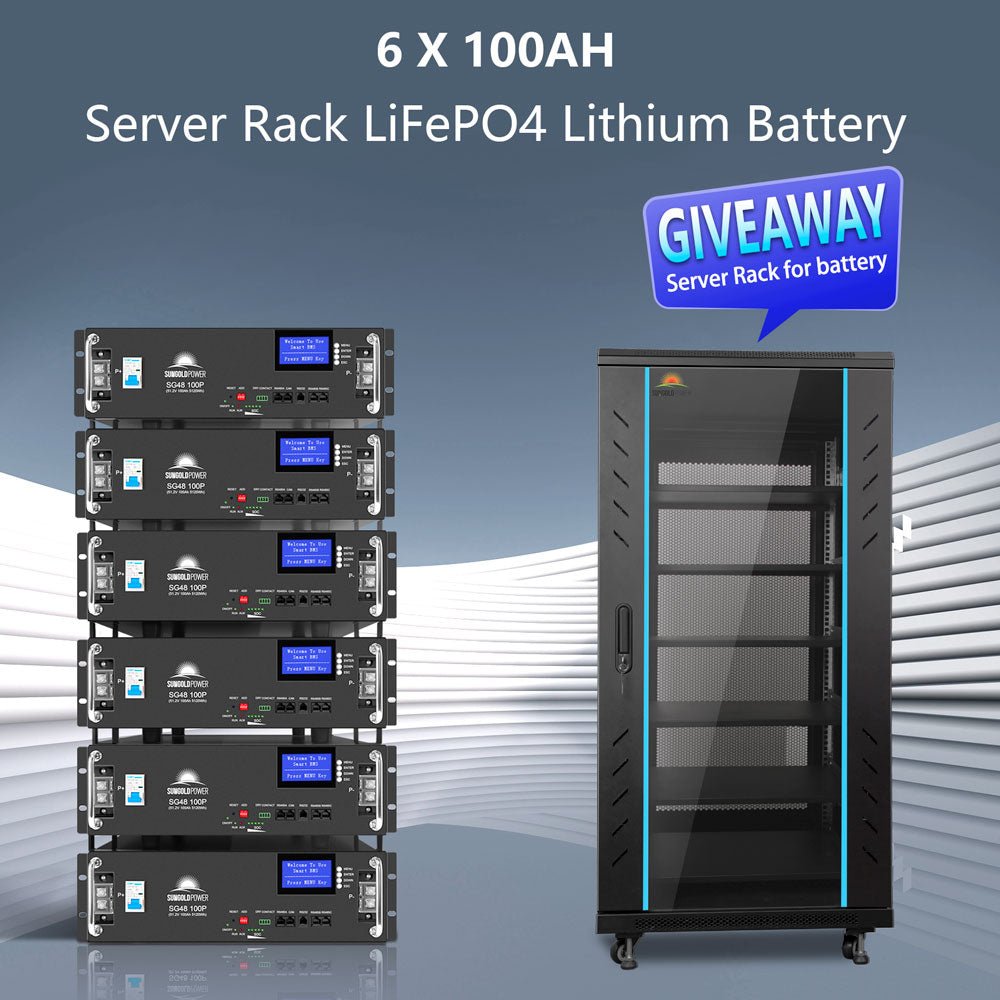 SunGoldPower Off-Grid Solar Kit 15000W 48VDC 120V/240V LifePo4 30.72KWH Lithium Battery 20 X 415 Watts Solar Panels SGR-15K20E