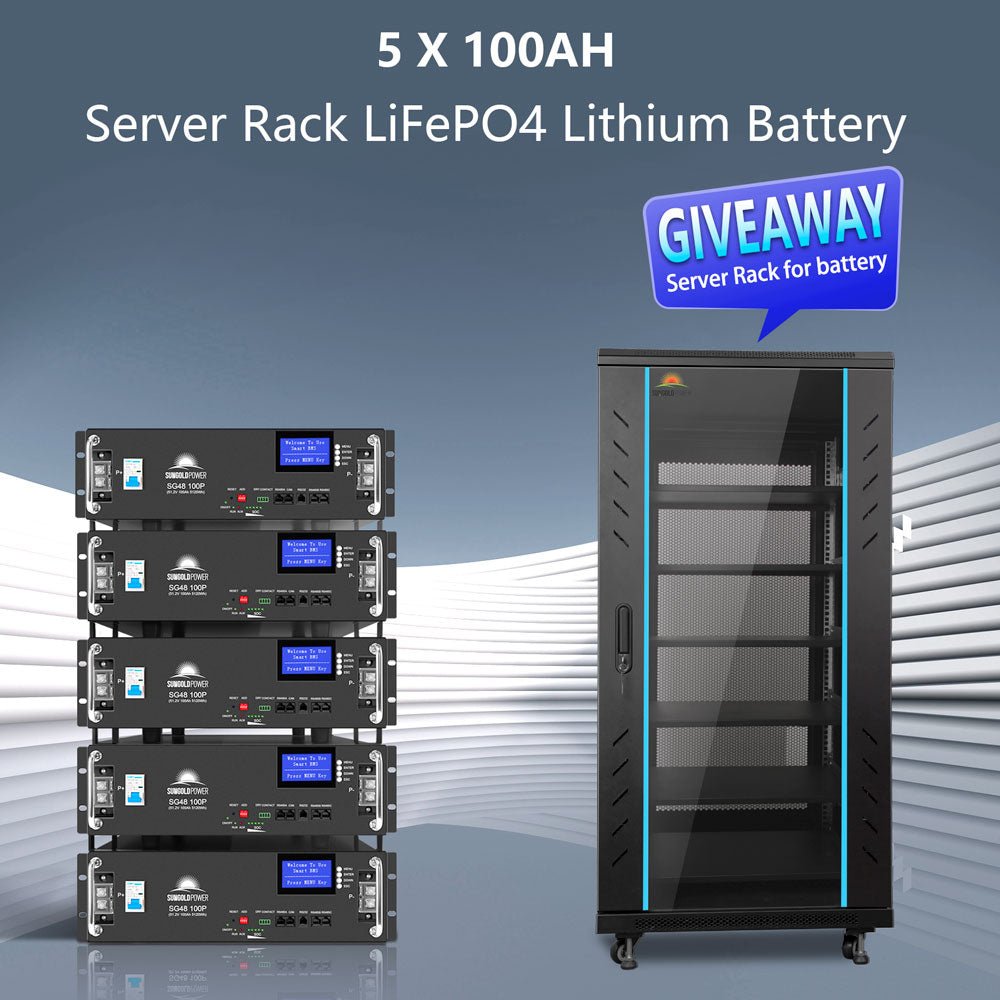 SunGoldPower OFF GRID SOLAR KIT 16KW 48VDC 120V/240V LIFEPO4 25.6KWH LITHIUM BATTERY 32 X 415 WATTS SOLAR PANELS