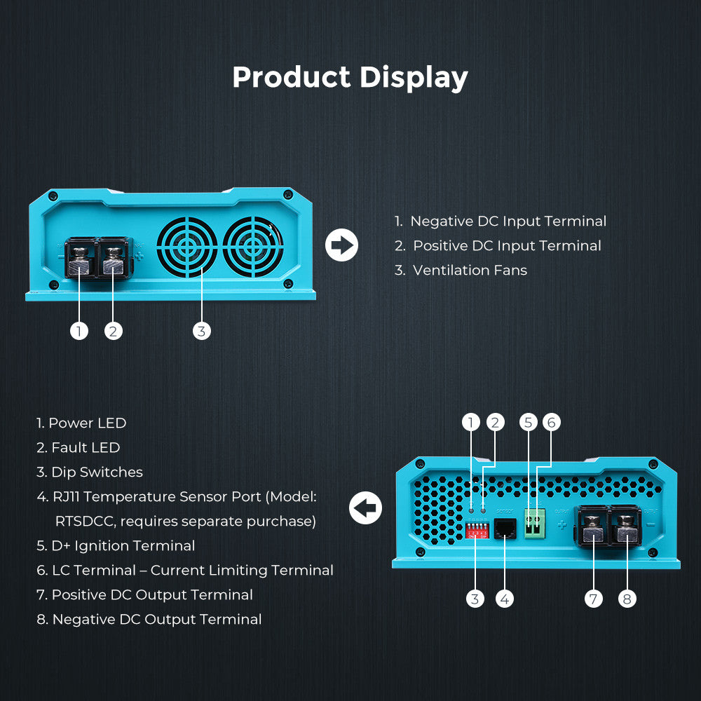 Renogy | 12V 60A DC to DC Battery Charger | RNG-DCC1212-60-US