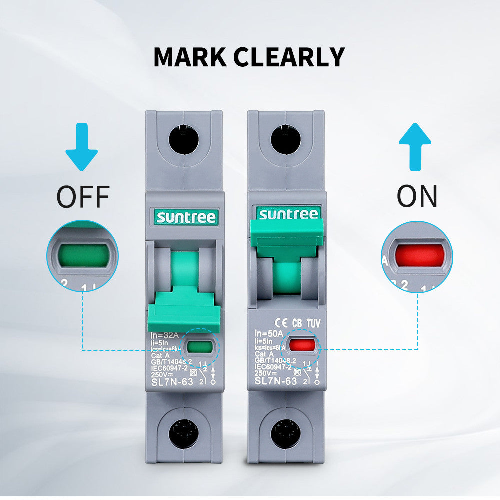 Renogy | 10A/16A/32A/50A/63A 1P DC Miniature Circuit Breaker | SUNDCCB10MN1P-US