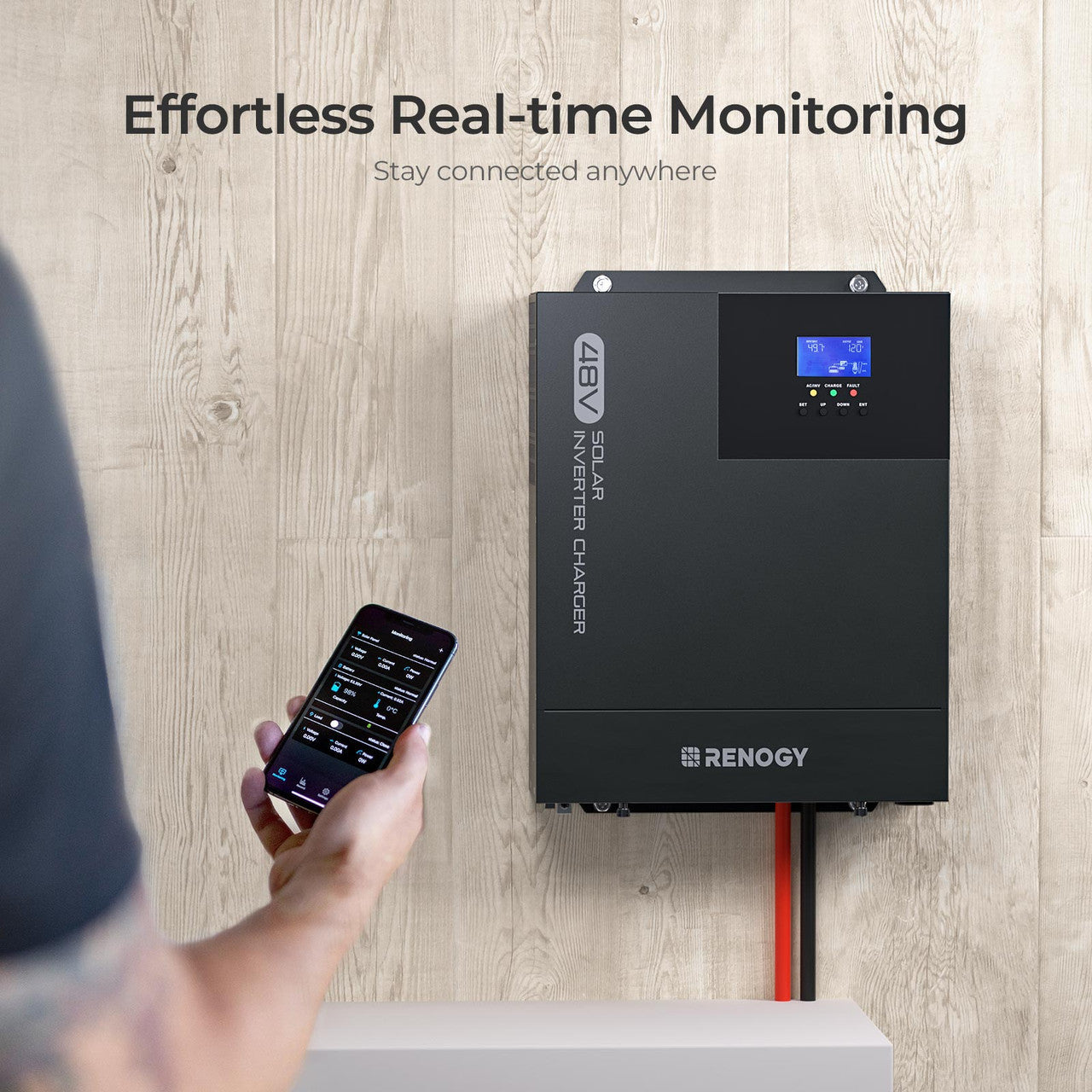 Renogy | 48V 3500W Pure Sine Wave Solar Inverter Charger | RIV4835PCS-1SS-US