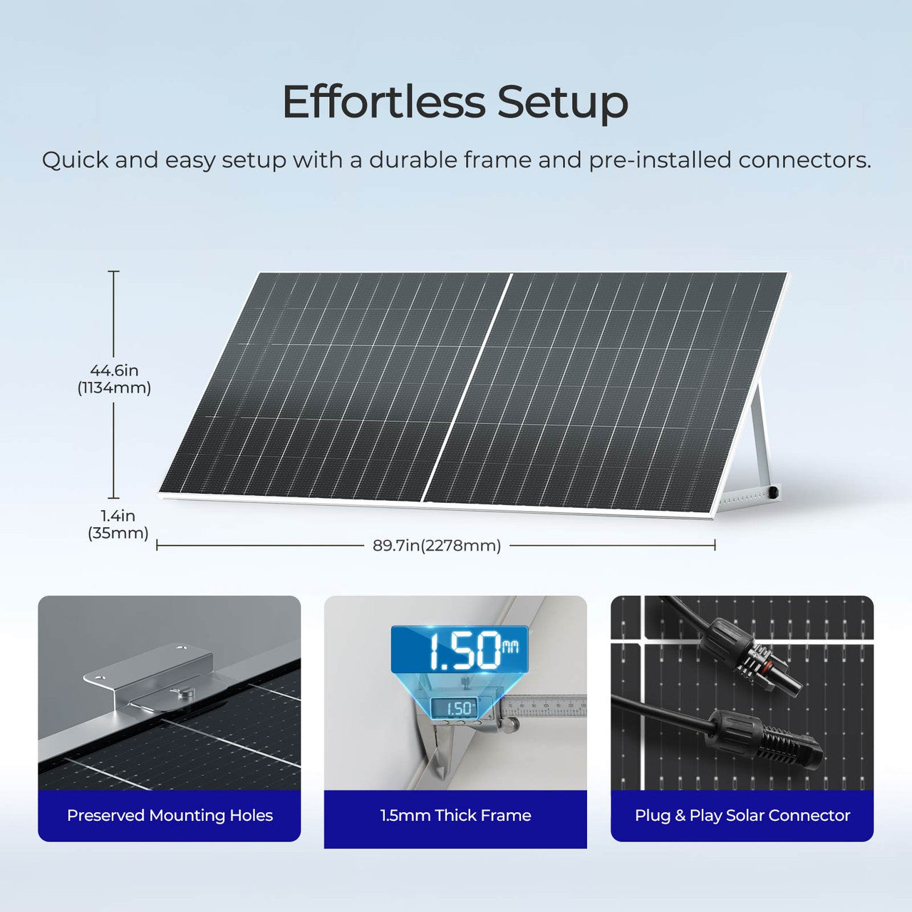 Renogy | N-Type Bifacial 2PCS 590W Monocrystalline Solar Panel | RSP590DCT-144x2-US