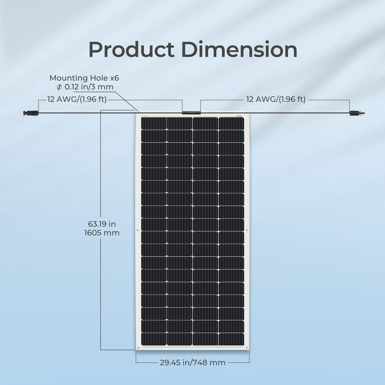 Renogy | Flexible 200W 12V Monocrystalline Solar Panel | RSP200DB-72-US