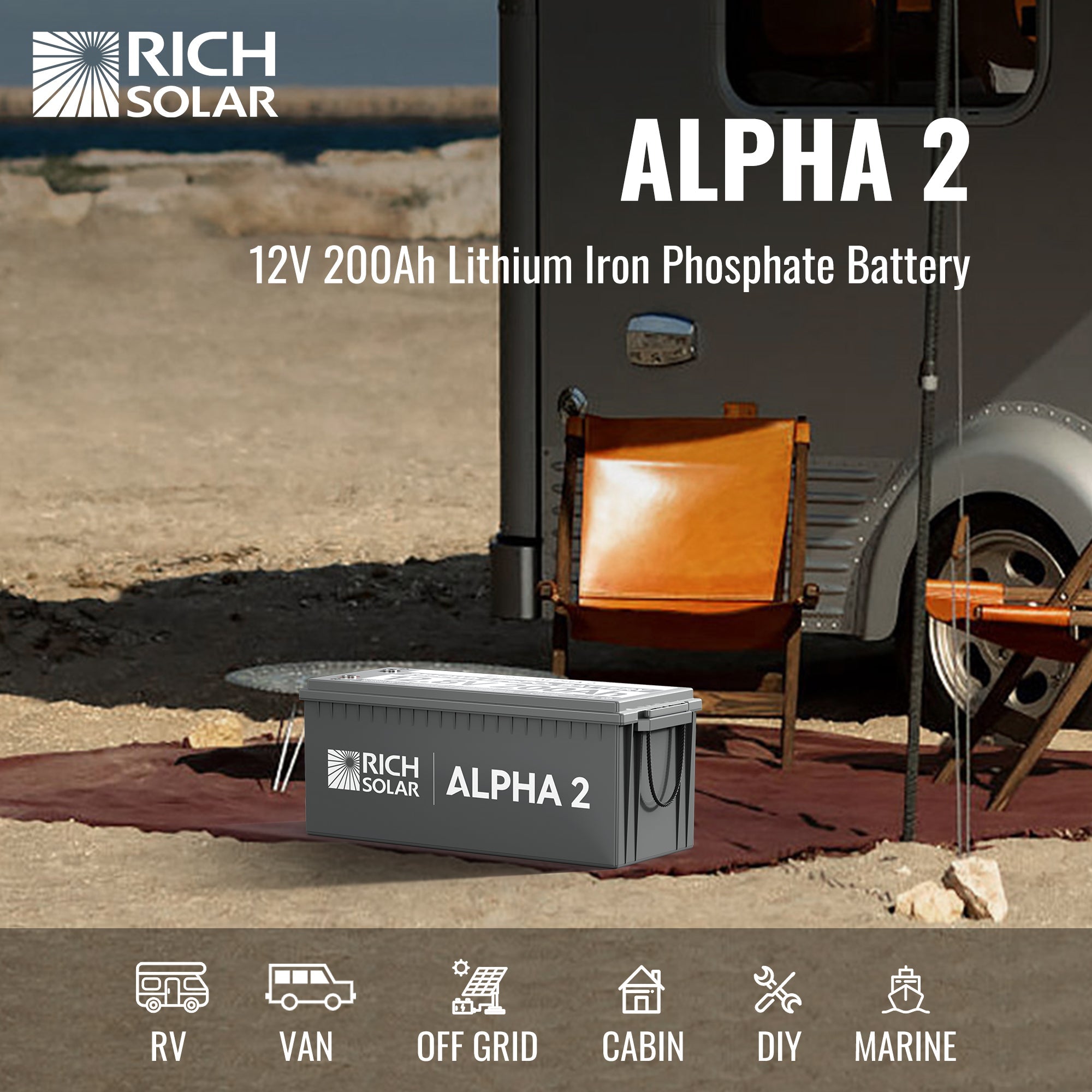 Rich Solar LiFePO4 Battery 12V 200Ah RS-B122S