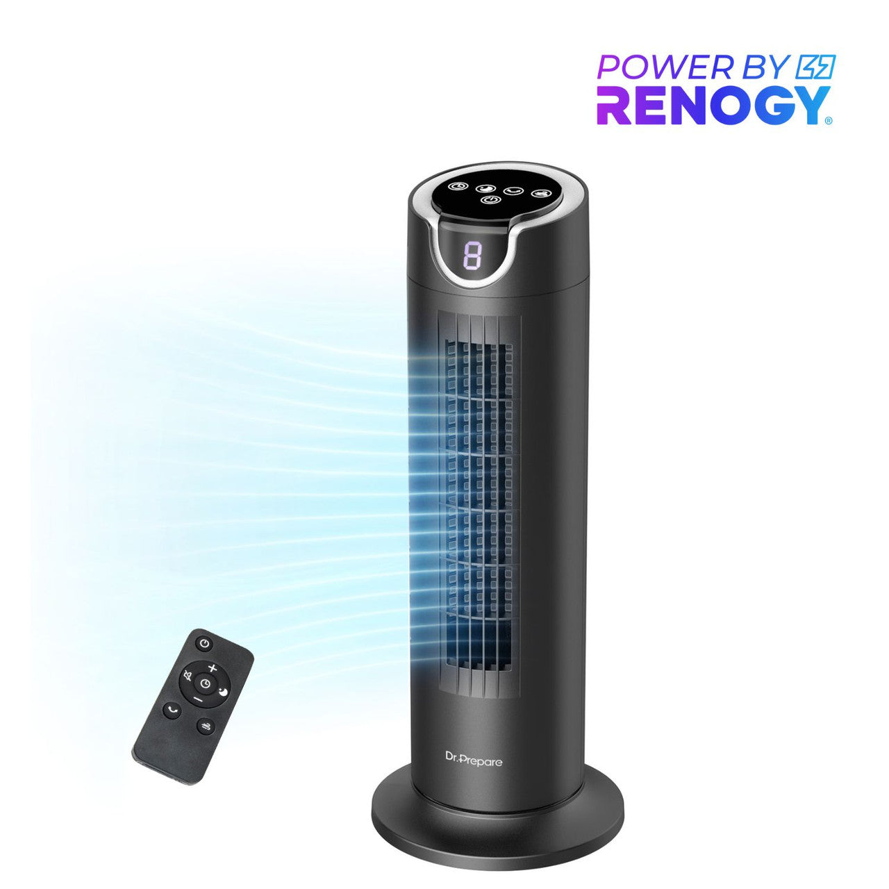 Renogy | Dr.Prepare 16-inch Tower Fan with 12W DC Motor | DCCF10-G1-US