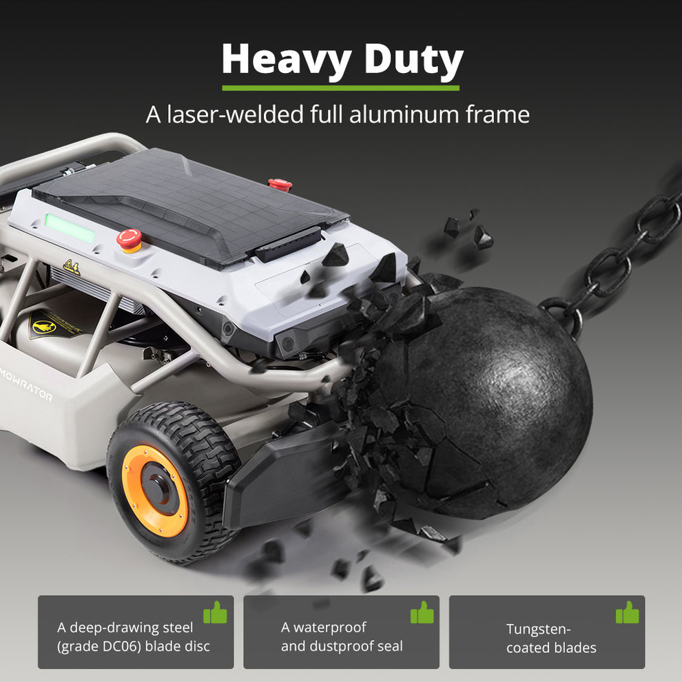 Extreme Climber Bundle(100%): Mowrator S1 4WD 18AH Lawn Mower+2 Pairs of Deformable Tires