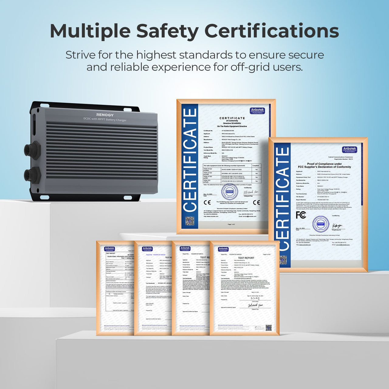Renogy | 12V/24V IP67 50A DC-DC Battery Charger with MPPT with Renogy | ONE Core | KIT-RBC2125DS-CORE-US