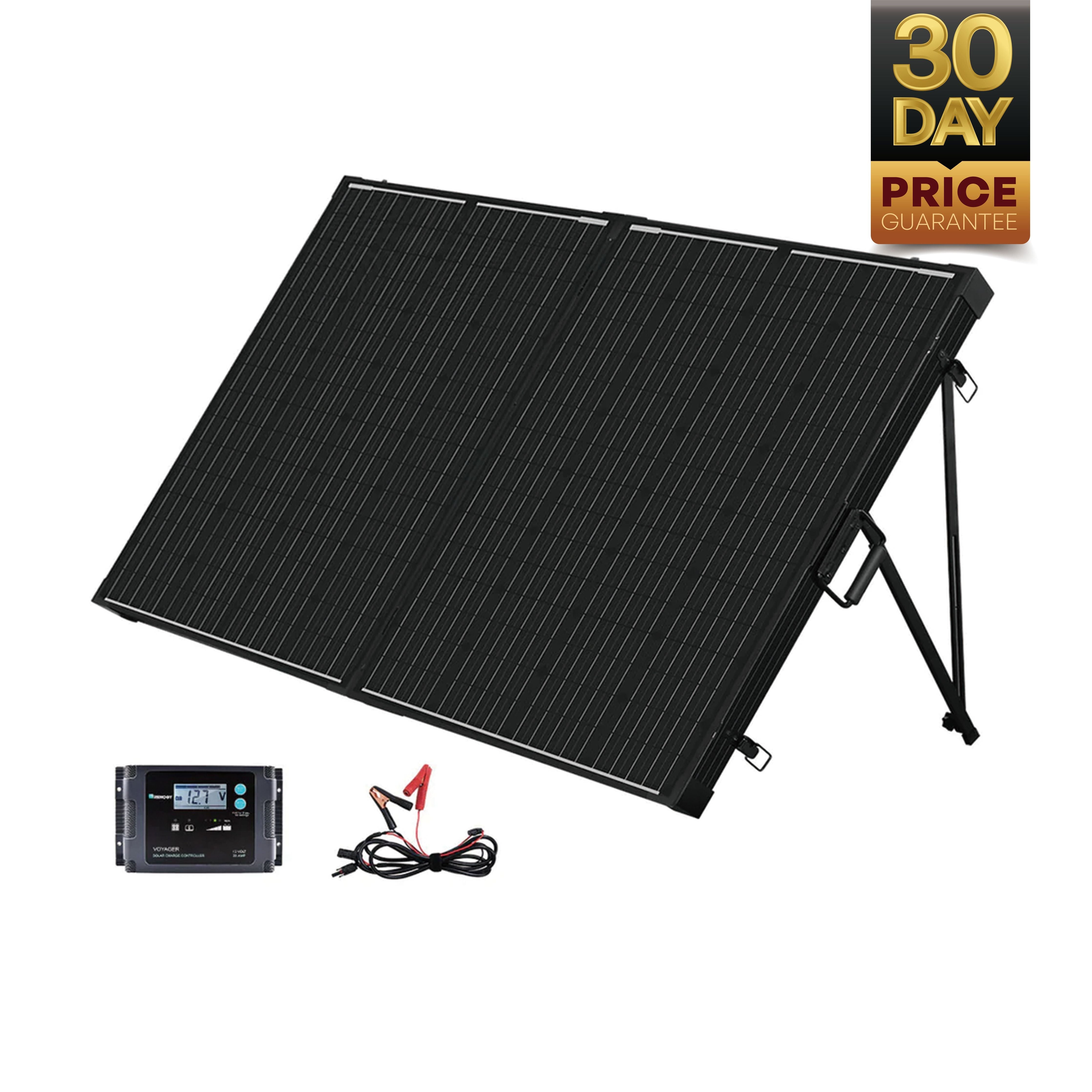 Renogy | Solar Suitcase 200W 12V Monocrystalline Portable Solar Panel with Voyager | RNG-KIT-STCS200D-VOY20-US